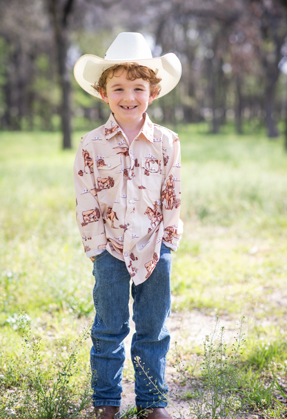 Cattle Drive Pearl Snap Long Sleeve Shirt