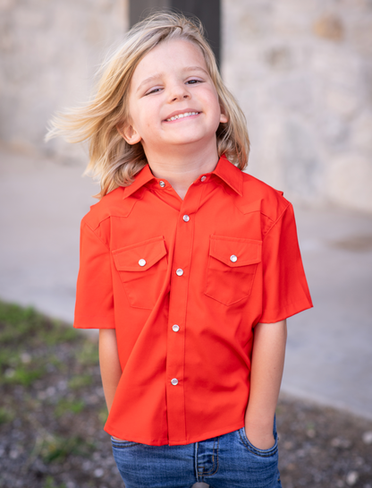 Gameday Red Pearl Snap Short Sleeve Shirt