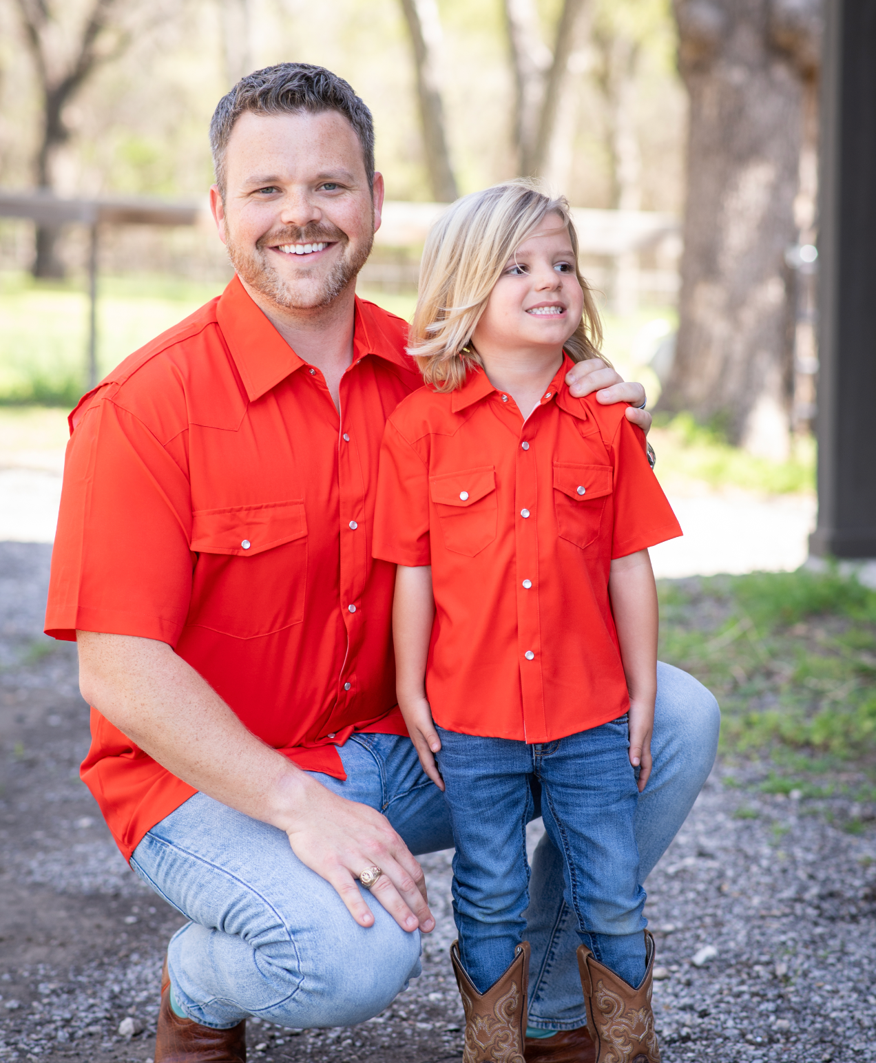 Gameday Red Pearl Snap Short Sleeve Shirt