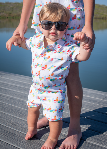 Buoys Short Sleeve Romper