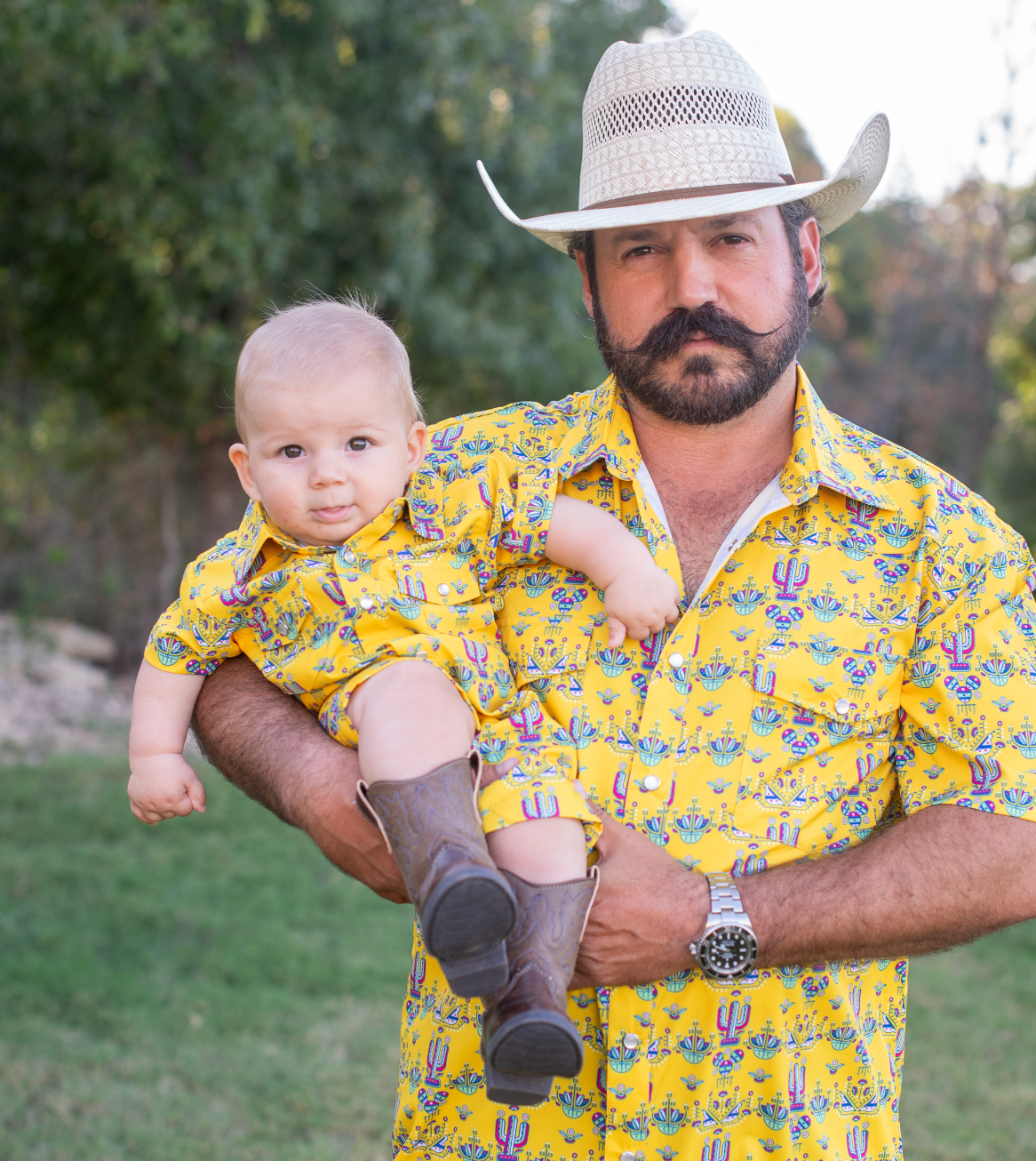 Desert Garden Pearl Snap Romper