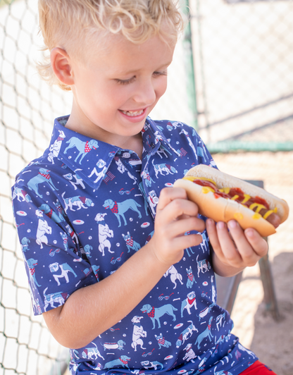 Yankee Doodle Dogs Polo Short Sleeve Shirt