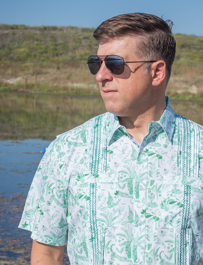 Men’s - Guayabera - Jade Jungle Short Sleeve Shirt