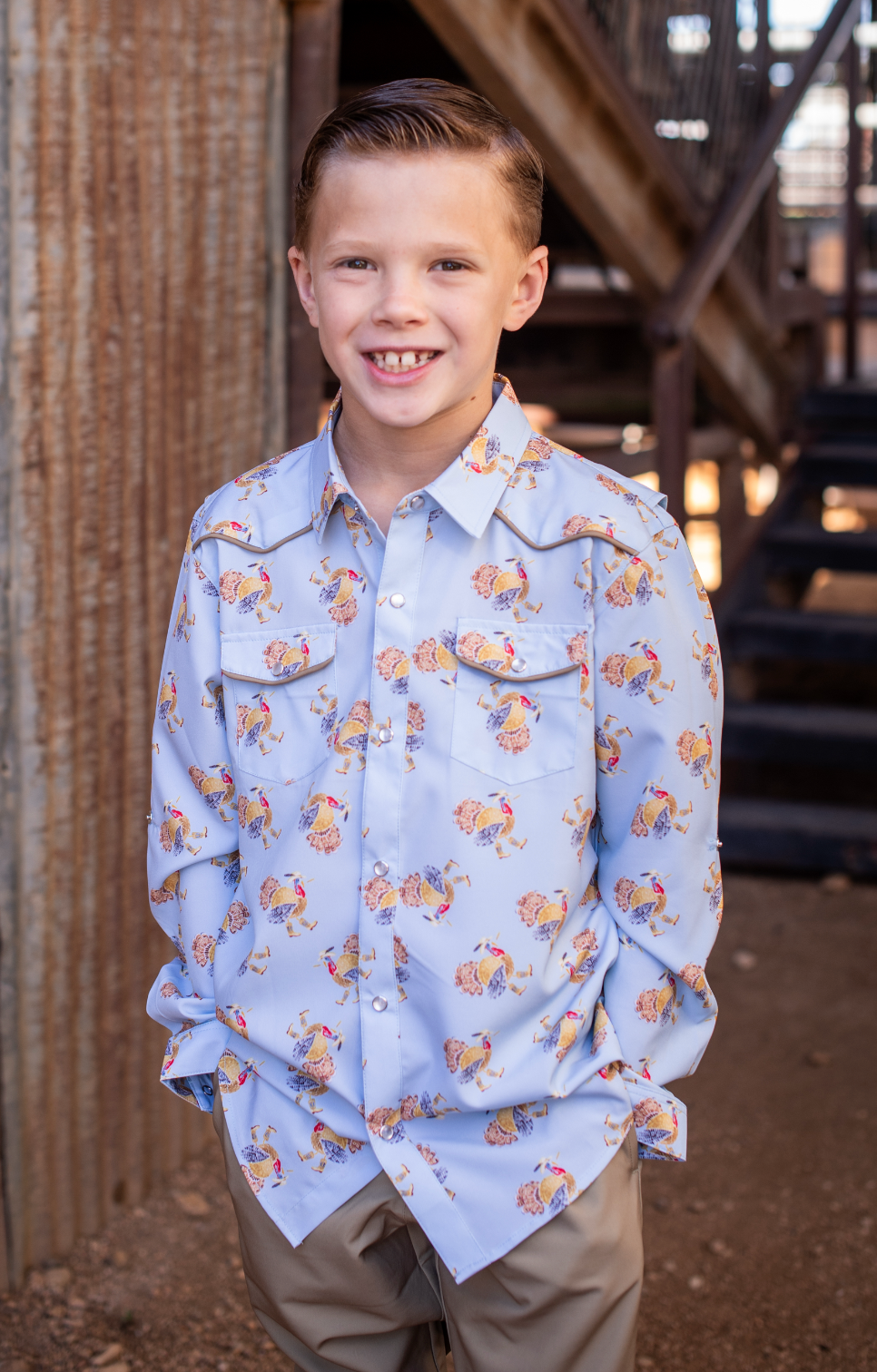 Turkeys Pearl Snap Long Sleeve Shirt