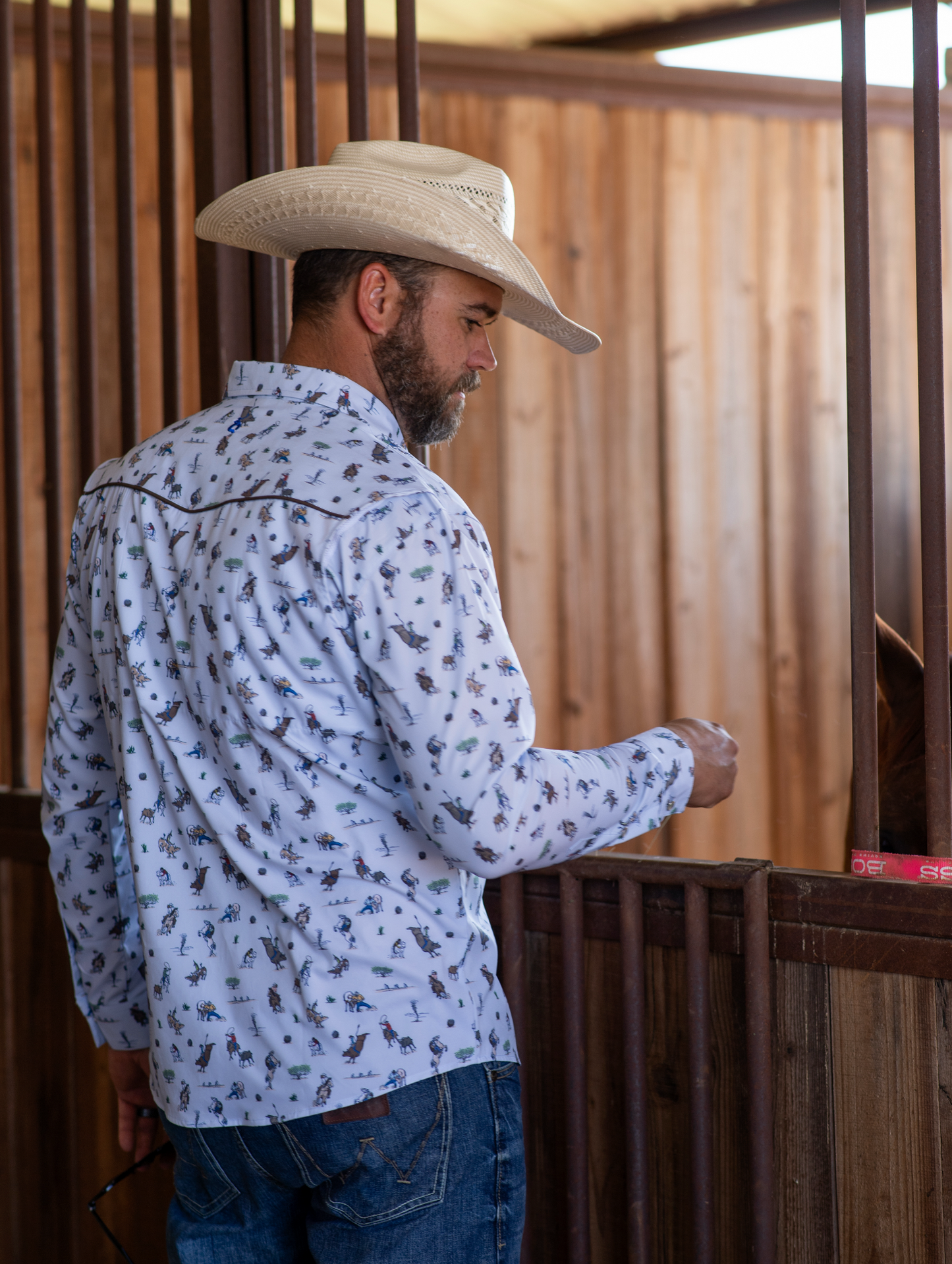 Men's - Rodeo Pearl Snap Long Sleeve Shirt
