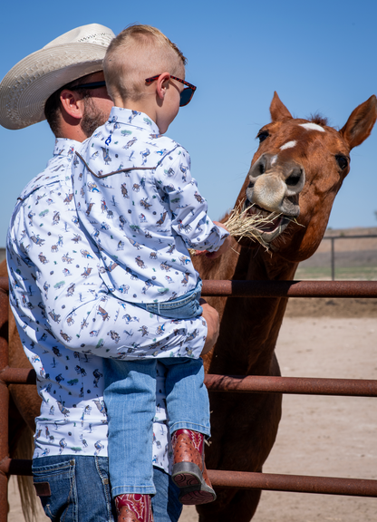 Men's - Rodeo Pearl Snap Long Sleeve Shirt