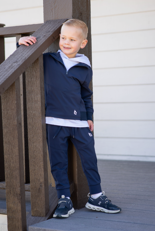 Navy 1/4 Zip Performance Pullover
