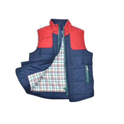 Navy & Red Fall '24 Plaid Vest