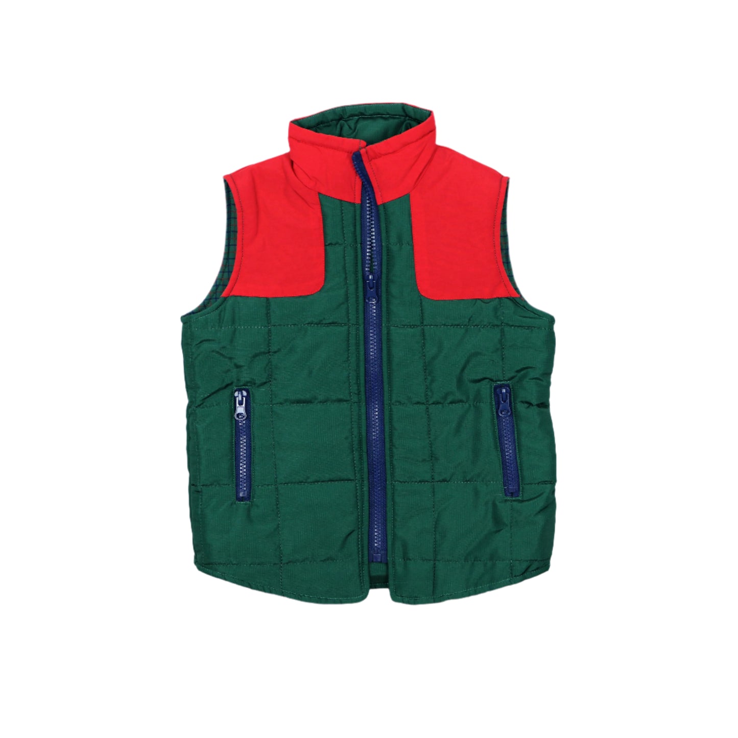 Green/Red Tattersall Vest