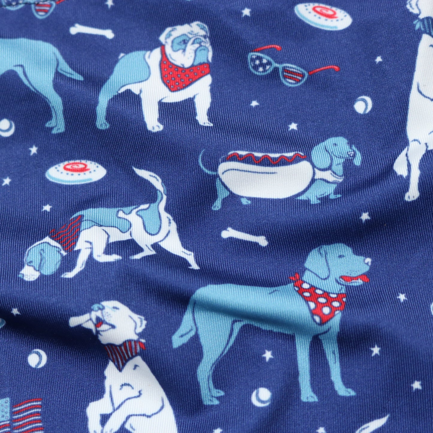 Yankee Doodle Dogs Polo Short Sleeve Romper