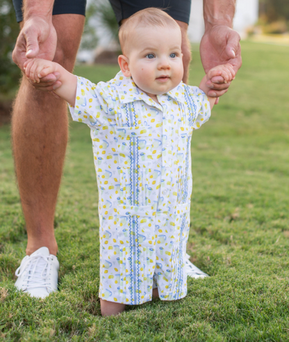 Guayabera - Lemonade Short Sleeve Romper
