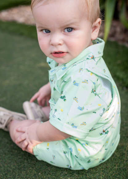 Dogwood Polo Short Sleeve Romper