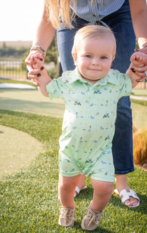 Dogwood Polo Short Sleeve Romper