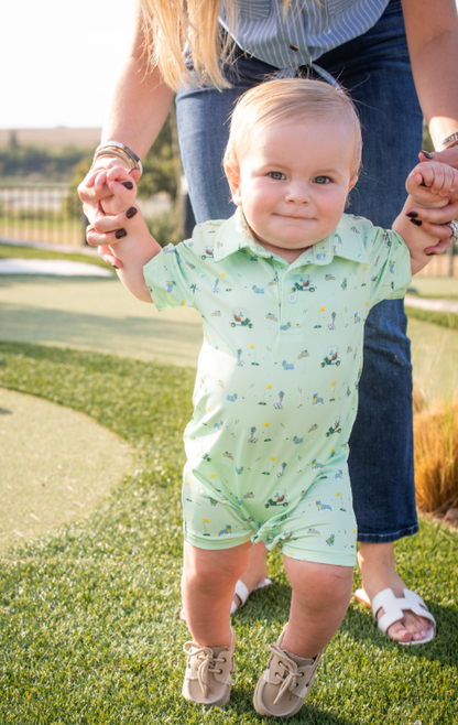 Dogwood Polo Short Sleeve Romper