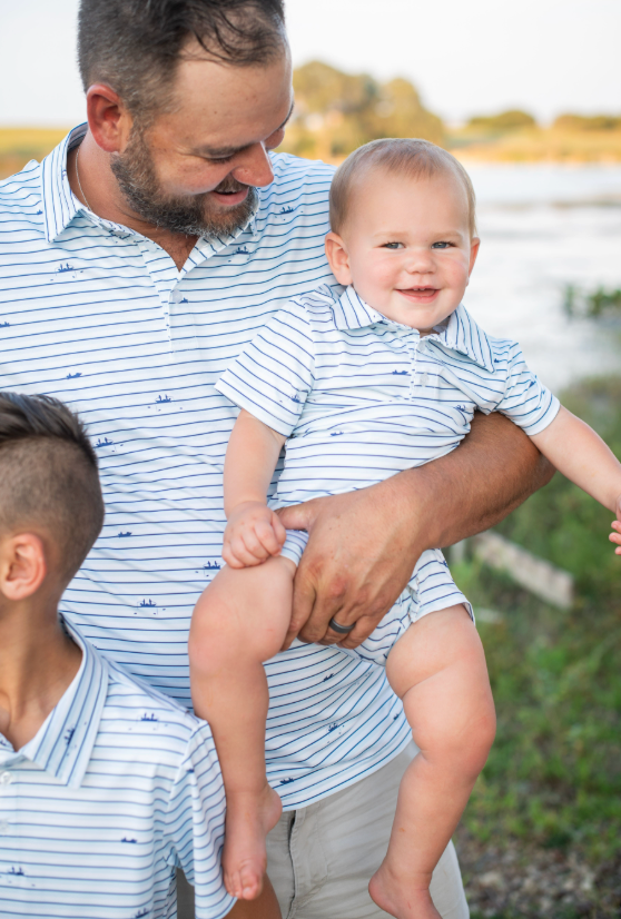 Gone Fishin' Polo Short Sleeve Romper