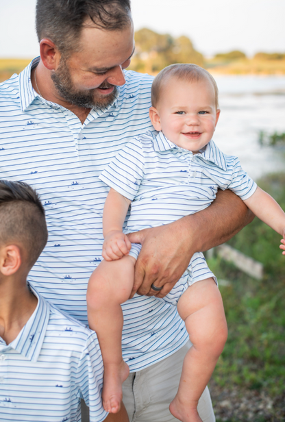 Gone Fishin' Polo Short Sleeve Romper