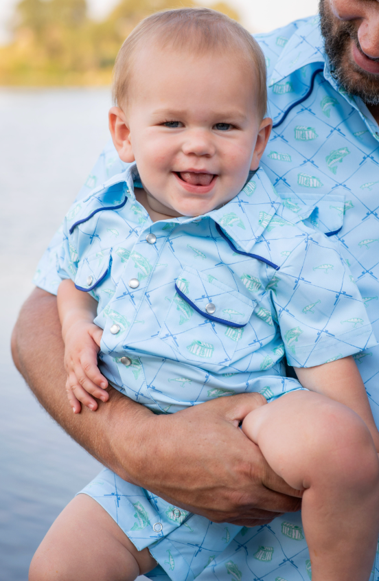 Fisherman Pearl Snap Romper
