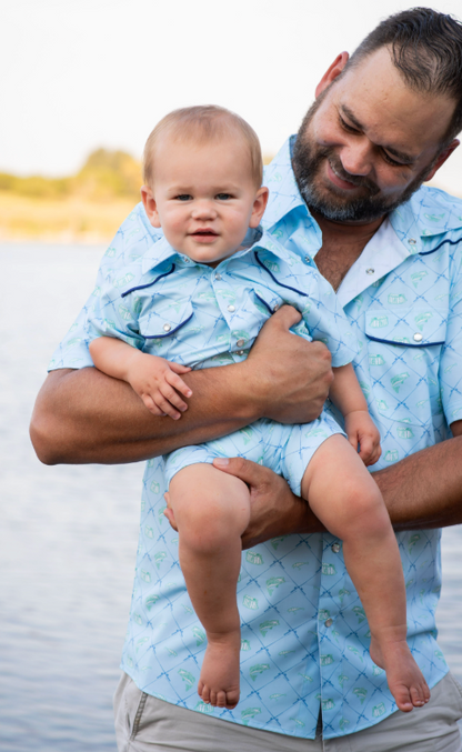 Fisherman Pearl Snap Romper