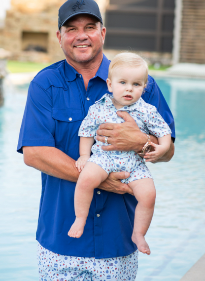 Stars & Stripes Polo Short Sleeve Romper