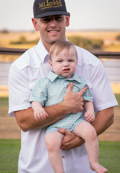 Sherbet Stripe Polo Short Sleeve Romper