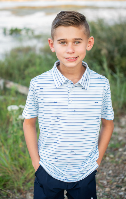 Gone Fishin' Polo Short Sleeve Shirt