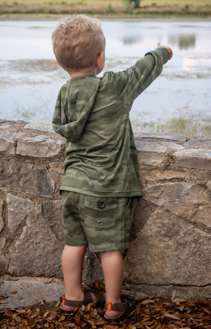 Classic Camo Green Lightweight Performance Hoodie