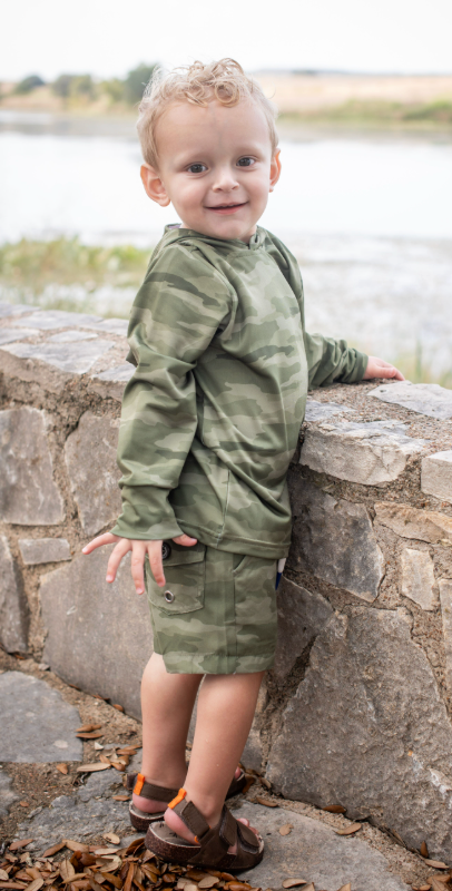 Classic Camo Green Lightweight Performance Hoodie