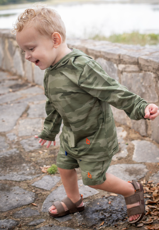 Classic Camo Green Lightweight Performance Hoodie