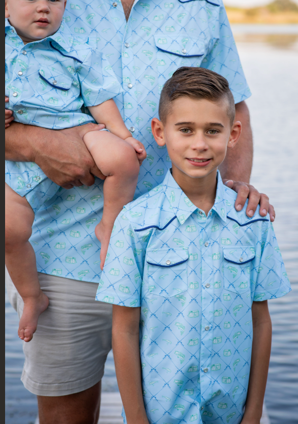 Fisherman Pearl Snap Short Sleeve Shirt