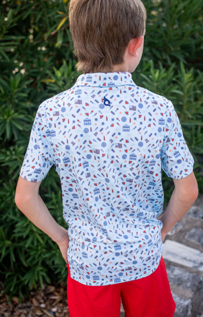 Stars & Stripes Polo Short Sleeve Shirt