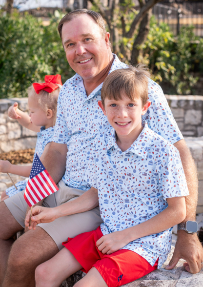 Stars & Stripes Polo Short Sleeve Shirt