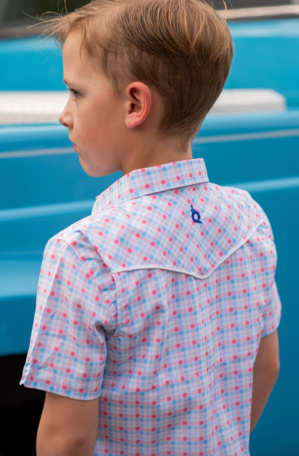 Liberty Plaid Pearl Snap Short Sleeve Shirt