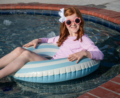 Pink Cane Lattice Girls' Swimsuit