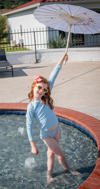 Sherbet Stripe Girls' Swimsuit