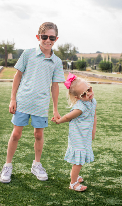 Sherbet Stripe Polo Sleeveless Dress