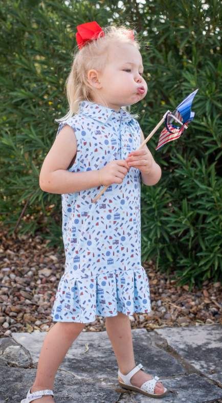 Stars & Stripes Polo Sleeveless Dress