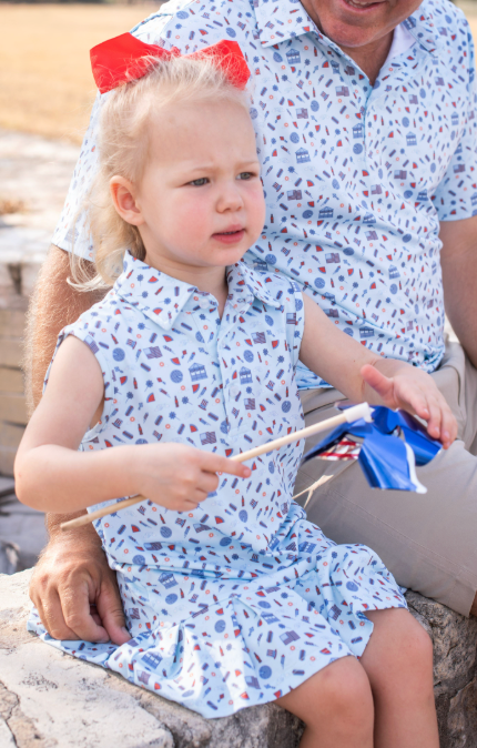 Stars & Stripes Polo Sleeveless Dress
