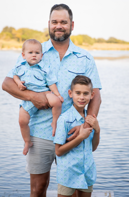 Men's - Fisherman Pearl Snap Short Sleeve Shirt