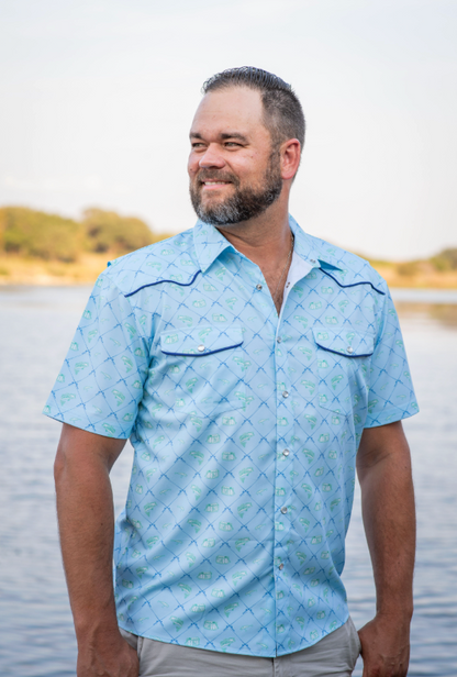 Men's - Fisherman Pearl Snap Short Sleeve Shirt