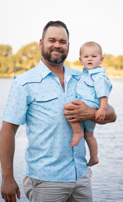 Men's - Fisherman Pearl Snap Short Sleeve Shirt