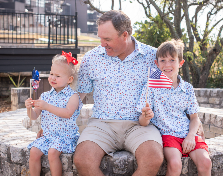 Men's - Stars & Stripes Polo Short Sleeve Shirt