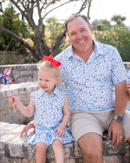 Men's - Stars & Stripes Polo Short Sleeve Shirt