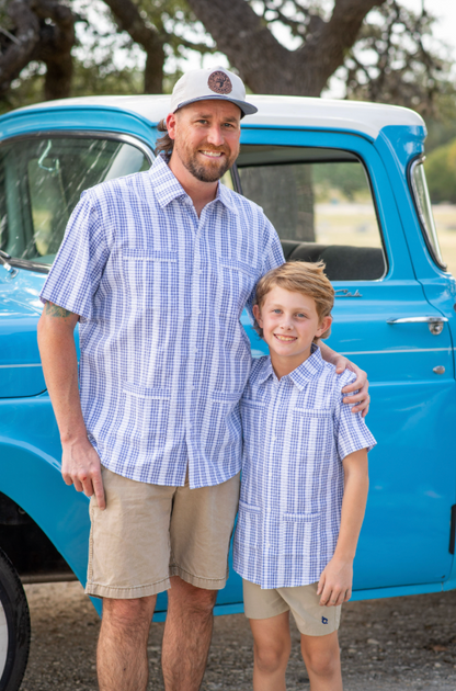 Men’s - Guayabera - Deepwater Poplin Short Sleeve Shirt