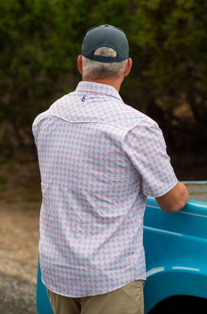 Men's - Liberty Plaid Pearl Snap Short Sleeve Shirt