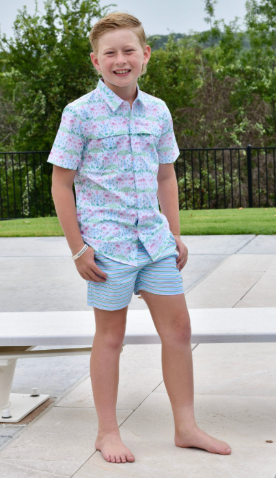 Sherbet Stripe Swim Trunk