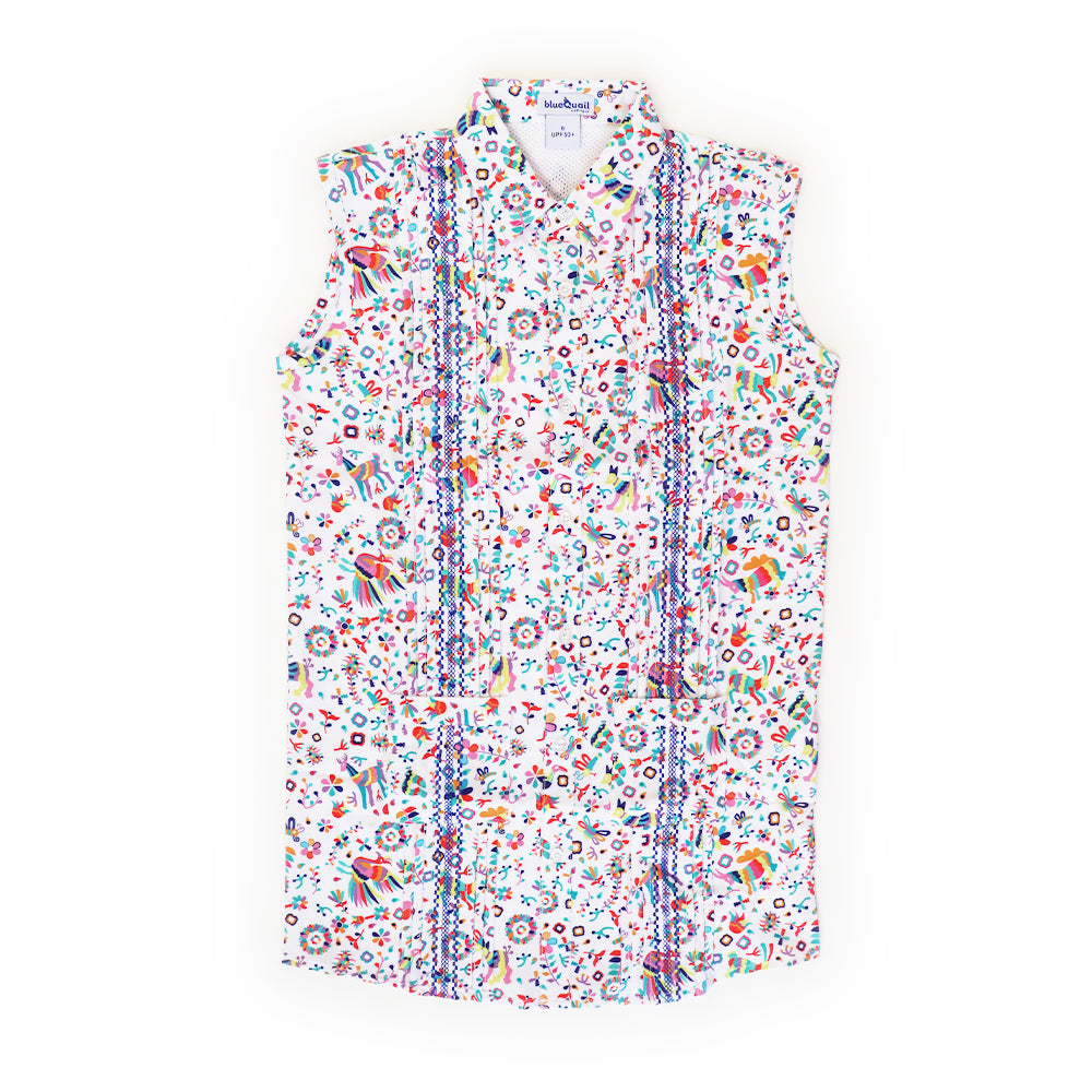 Otomi & Blue Dress - Guayabera