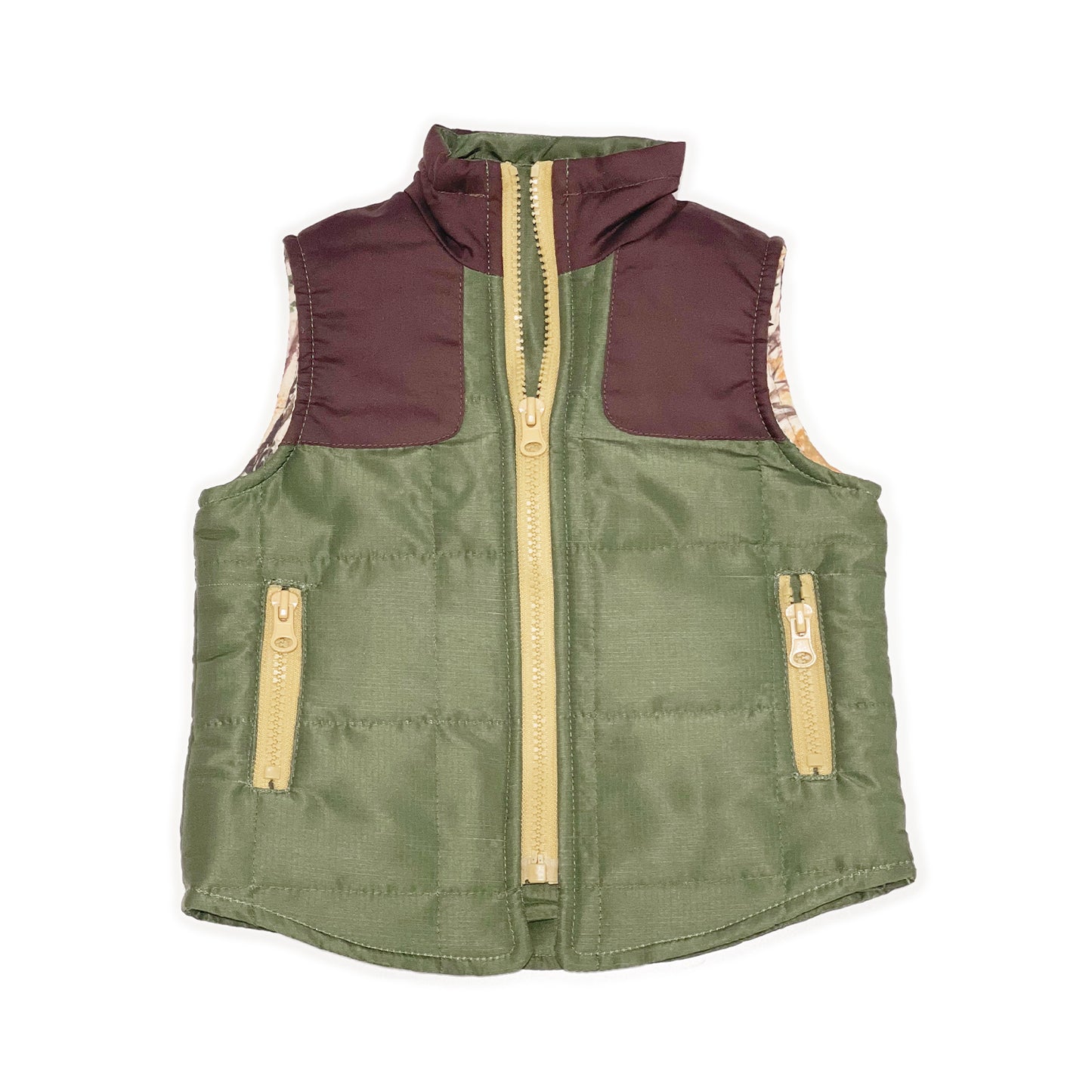 Army Green and Brown Vest